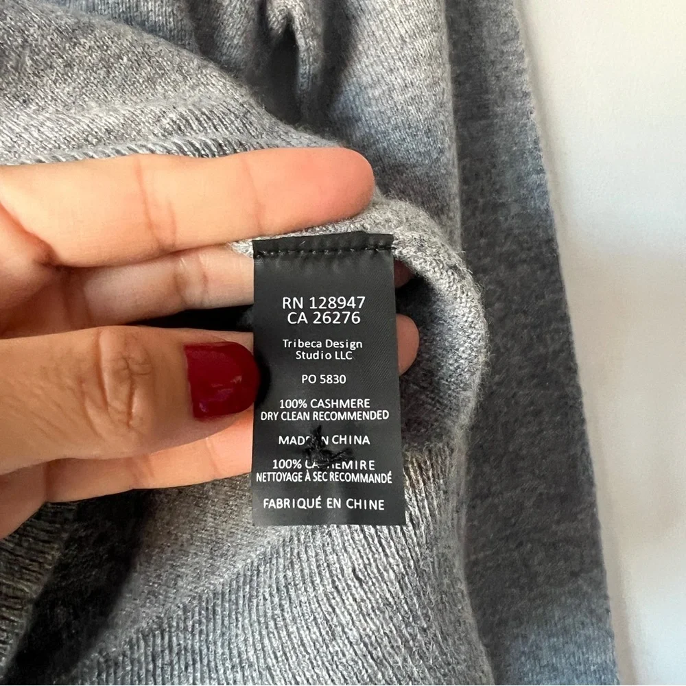 NILI LOTAN March Cashmere Cardigan XS Chic Gray Luxury Knit